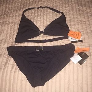 Black, blinged out two piece